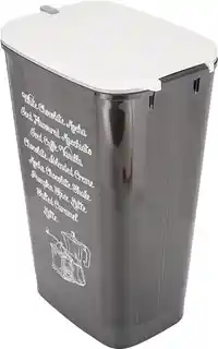 Kis kosz na śmieci Chic Bin L Coffee 50 l, stalowa konstrukcja, zamykany, nowoczesny design, Keter Italia