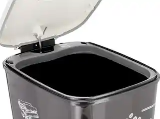 Kis kosz na śmieci Chic Bin L Coffee 50 l, stalowa konstrukcja, zamykany, nowoczesny design, Keter Italia