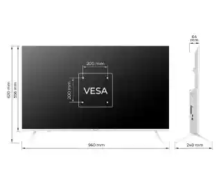Kivi 43U760QW 43 cale LED 4K Android TV DVB-T2 Telewizor LED