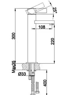 Kohlman Dexame bateria umywalkowa wysoka QB170D
