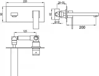 Kohlman Excelent Bateria umywalkowa podtynkowa chrom QW188H