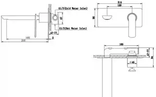 Kohlman Experience Gray Bateria umywalkowa podtynkowa szczotkowany grafit QW185EG