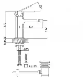 Kohlman Foxal bateria bidetowa QB130F