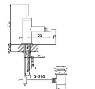 Kohlman Maxima Bateria bidetowa QB130M