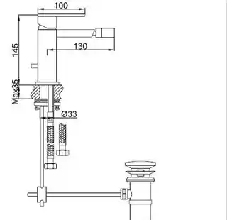 Kohlman Nexen 1-otworowa bateria bidetowa QB130U