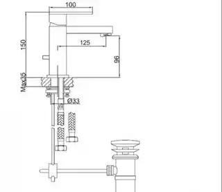 Kohlman Nexen 1-otworowa bateria umywalkowa QB100U