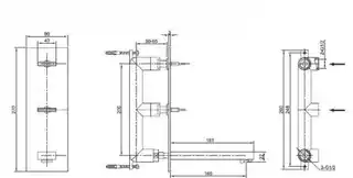 Kohlman Nexen-S Bateria umywalkowa podtynkowa 17,5 cm chrom SQW196U