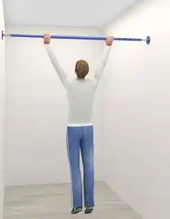 Kometa drążek do podciągania rozporowy 100 - 150 cm niebieski