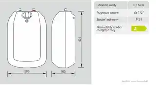 Kospel Elektryczny pojemnościowy 5 Litrów Luna 600W