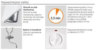 Kospel Elektryczny pojemnościowy 5 Litrów Luna 600W