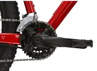 Kross Hexagon 4.0 29 rower górski męski czerwono srebrny 17, ramy aluminium, amortyzator przedni Suntour, przerzutki Shimano Acera
