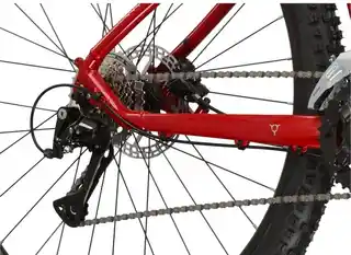 Kross Hexagon 4.0 29 rower górski męski czerwono srebrny 17, ramy aluminium, amortyzator przedni Suntour, przerzutki Shimano Acera