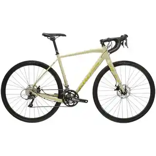 Kross Esker 1.0 rower gravel męski 28 cali beżowo-złoty, aluminiowa rama, hamulce tarczowe, przerzutki Shimano, amortyzowany widelec