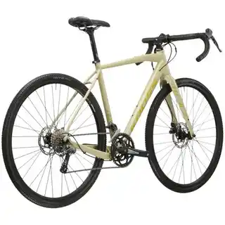 Kross Esker 1.0 rower gravel męski 28 cali beżowo-złoty, aluminiowa rama, hamulce tarczowe, przerzutki Shimano, amortyzowany widelec