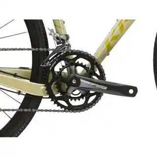 Kross Esker 1.0 rower gravel męski 28 cali beżowo-złoty, aluminiowa rama, hamulce tarczowe, przerzutki Shimano, amortyzowany widelec