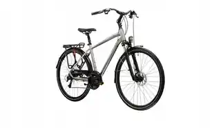 Kross Rower trekkingowy Trans 3.0 srebrny, rozmiar M, 28 cali, aluminiowa rama, hamulce V-brake, kolekcja 2023