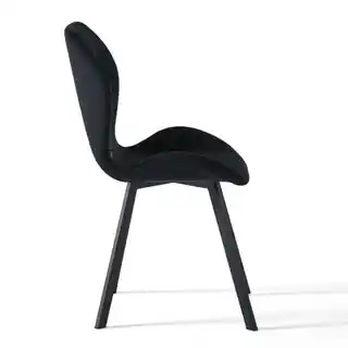 Krzesła tapicerowane czarne welur DC-6350