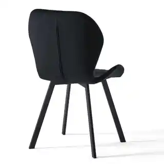 Krzesła tapicerowane czarne welur DC-6350