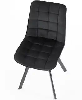 Krzesło welurowe K-332 Halmar Czarny