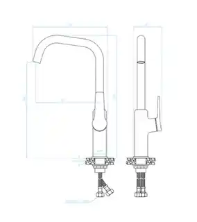 Kuchinox Alanis Bateria kuchenna wysoka chrom BQI_065D