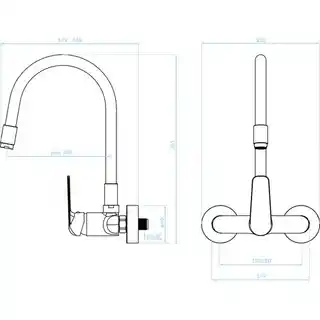Kuchinox Bateria Elza BKE 781D Czarny-chrom