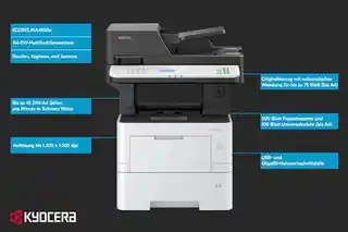 Kyocera ECOSYS MA4500x drukarka wielofunkcyjna 3w1, monochromatyczna, szybka, sieciowa, model z automatycznym podajnikiem dokumentów