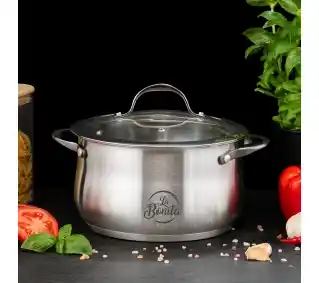 La Bonita LB8ZG004 ze stali nierdzewnej Clasico 8 elementów Zestaw garnków