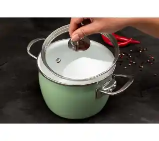 La Bonita Naturale LB8ZGE002 Indukcja Stal niskowęglowa 8 elementów Zestaw garnków