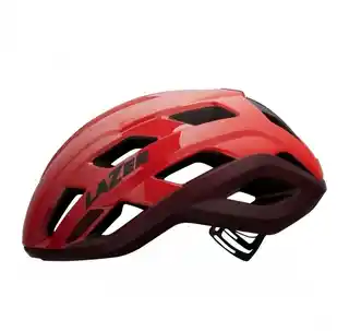 Lazer Strada KinetiCore kask rowerowy szosowy, czerwony, wentylowany, lekki, certyfikat CPSC