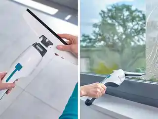 Leifheit Nemo 51035 myjka do okien 45 minut 130 m2 ssawka łazienkowa uchwyt ścienny