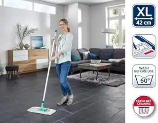 Leifheit Profi 55020 Mop płaski, mikrofibra, 40 cm, ergonomiczny uchwyt