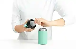 Lekue butelka termiczna To Go 0,5l szara, stal nierdzewna, izolacja próżniowa