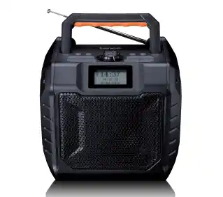 Lenco ODR-160GY Budowlane Radio FM, DAB+ 35W Czarny Radioodbiornik