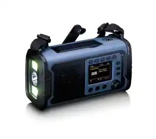 Lenco PDR-255BU Ładowanie solarne Na korbkę Latarka Powerbank Radio DAB+ Niebieski Radioodbiornik