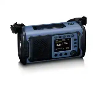 Lenco PDR-255BU Ładowanie solarne Na korbkę Latarka Powerbank Radio DAB+ Niebieski Radioodbiornik