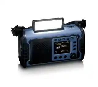 Lenco PDR-255BU Ładowanie solarne Na korbkę Latarka Powerbank Radio DAB+ Niebieski Radioodbiornik