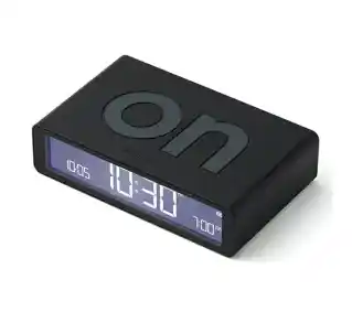 Lexon Flip Classic Black LR157N0 Czarny Budzik