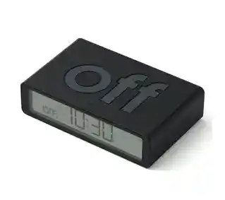Lexon Flip Classic Black LR157N0 Czarny Budzik