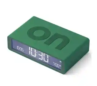 Lexon Flip Classic Green LR157V2 Zielony Budzik