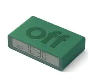 Lexon Flip Classic Green LR157V2 Zielony Budzik