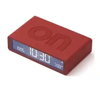 Lexon Flip Classic Red LR157R4 Czerwony Budzik