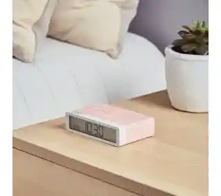 Lexon Flip Classic X Pantone Light Pink LR157PT-LP Jasnoróżowy Budzik
