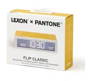 Lexon Flip Classic X Pantone Yellow LR157PT-Y Żółty Budzik