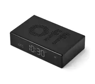 Lexon Flip Premium Black LR152N Czarny Budzik