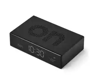 Lexon Flip Premium Black LR152N Czarny Budzik