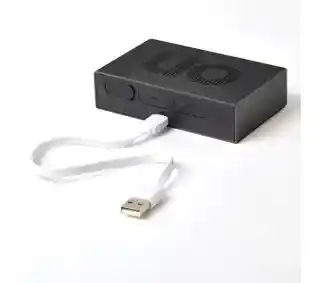 Lexon Flip Premium Black LR152N Czarny Budzik