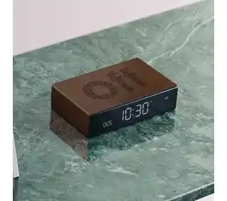 Lexon Flip Premium Bronze LR152BZ Brązowy Budzik