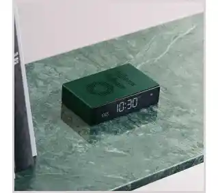 Lexon Flip Premium Dark Green LR152DG1 Ciemnozielony Budzik