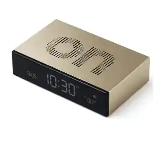 Lexon Flip Premium Gold LR152D Złoty Budzik
