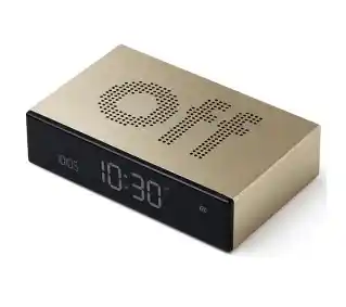 Lexon Flip Premium Gold LR152D Złoty Budzik